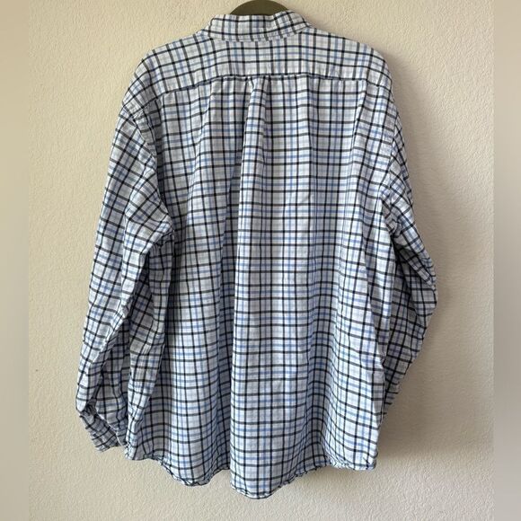 Ralph Lauren Men’s Blue Plaid Oxford Shirt 2XB Long Sleeve Button-Down Preppy - Picture 2 of 6